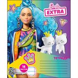 Тетрадь, БАРБИ 18 листов, линейка, диз 1,barbie extra Умка 
