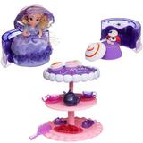 Игровой набор EMCO Cupcake Surprise "Чайная вечеринка" с куклой - капкейк и питомцем, фиолетовый