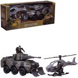 Игровой набор Abtoys Боевая сила Военная техника: танк, вертолет, 2 фигурки солдат