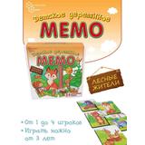 Настольная игра Нескучные игры Мемо Лесные жители 24 деревянные фишки