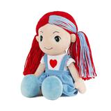 Мягкая Игрушка Maxitoys Кукла Стильняшка с Голубой Прядью в Сарафане с Сердцем 40 см