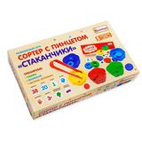 Сортер с пинцетом Стаканчики