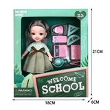 Игр.наб."Школа", в компл. кукла 16см., предм. 8шт., кор.