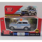 Машина металл LADA ПОЛИЦИЯ 10 см, инерция, кор. Технопарк