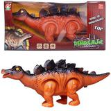 Динозавр Junfa Стегозавр, электромеханический, откладывает яйца, свет, звук, оранжевый