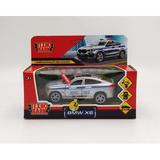 Машина металл свет-звук BMW X6 mk3 g06 ПОЛИЦИЯ 12 см, двер, инер, сер, кор. Технопарк