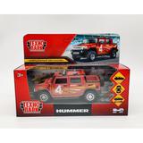 Машина металл HUMMER H2 PICKUP СПОРТ 12 см, двер, багаж, инер, красный, кор. Технопарк