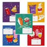 Тетрадь 18 л BRAUBERG клетка, обложка картон, "Tasty food", 106478