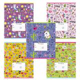 Тетрадь 24 л BRAUBERG линия, обложка картон, "ЯРКИЙ МИКС", 106488