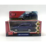 Машина металл HYUNDAI SANTAFE SOFT 12 см, двери, багаж, инерw, СИНИЙ, кор. Технопарк