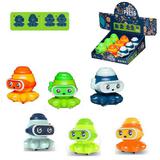 Игрушка заводная Junfa Нажми и поедет Осьминог в маске, 9,5х10,5х10 см