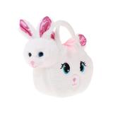 Зайка в сумочке белый.