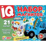 Весёлая ферма.IQ набор магнитов. Синий трактор. 250х185х25мм. Умные игры 