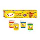 Тесто для лепки Три Кота 4 цв неон. по 50 г, рф МУЛЬТИ АРТ