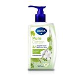 Мыло AURA Pure Cotton Хлопок и луговые травы , 2в1 для рук и телафлакон, жидкое 300мл