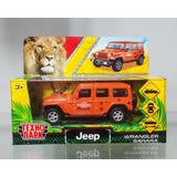 Машина металл JEEP WRANGLER SAHARA САФАРИ 12 см, двери, багаж, инерц, кор. Технопарк