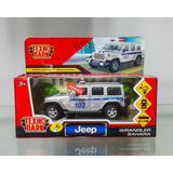 Машина металл свет-звук JEEP WRANGLER SAHARA ПОЛИЦИЯ 12 см, двер, баг, кор. Технопарк