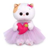 Мягкая игрушка BUDI BASA Кошка Ли-Ли BABY в платье с сердечком