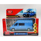 Машина металл CITROEN JUMPER МЕТРОПОЛИТЕН 14 см, двер, баг,инер, СИНИЙ, кор. Технопарк