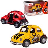 Машинка металлическая Junfa с открывающимися дверцами (красная или желтая) 1:38 инерционная