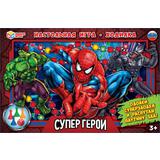 Настольная игра-ходилка "Супергерои". 217х330х27мм. Умные игры 