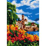 Алмазная мозаика 21 х 30 см полное заполнение Озеро в Швейцарии