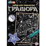 Набор д/дет тв-ва гравюра 18*24 см, бенгальская кошка, серебряная МУЛЬТИ АРТ