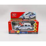 Машина металл свет-звук FORD FOCUS TURNIER ПОЛИЦИЯ 12 см, двер, баг,ин, кор. Технопарк