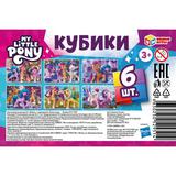 Набор кубиков "my little pony" (6 шт.) . 120х80 мм МОЙ МАЛЕНЬКИЙ ПОНИ "УМНЫЕ ИГРЫ" наб