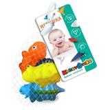 Игрушка для ванной динозаврики 3 шт., сетка, хенгтег ИГРАЕМ ВМЕСТЕ