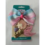 Набор зажимов и резинка "Волшебная русалочка", 3 см - 10 см.