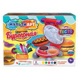Набор с тестом для лепки и формочками готовим бургеры, 24 см МУЛЬТИ АРТ