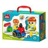 Конструктор пластиковый На стройке 21 деталь Baby Blocks