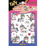 Набор Наклейки-татуировки Единороги, 3 листа