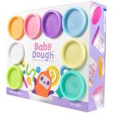 Тесто для лепки BabyDough, набор 8 цветов, пастельные
