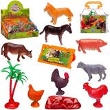 Игровой набор ABtoys Юный натуралист Фигурки домашних животных 8 шт. в чемоданчике