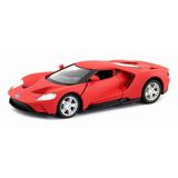 Машина металлическая RMZ City 1:32 Ford GT 2019, инерционный механизм, двери открываются, красный матовый цвет