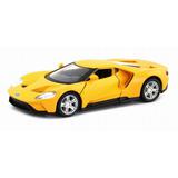 Машина металлическая RMZ City 1:32 Ford GT 2019, инерционный механизм, двери открываются, желтый матовый цвет