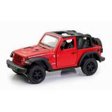 Машина металлическая RMZ City 1:32 Jeep Rubicon 2021 открытый верх, инерционный механизм, двери открываются, красный матовый цвет