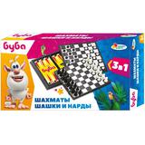 Шахматы магнитные БУБА 3 в 1 (шахматы, шашки, нарды), кор.20*11*2,5см ИГРАЕМ ВМЕСТЕ