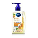 Крем-мыло AURA Pure Cotton Хлопок и мёд, 2в1 для рук и тела 300мл