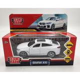 Машина металл BMW X6 длина 12 см, двери, багаж, инер, белый, кор. Технопарк