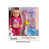 Игр. наб. "Моя малышка", звук, пьет, писает, в компл. кукла 38см., предм. 8шт., эл.пит. AG13х3шт. вх. в компл.