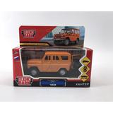 Машина металл УАЗ ХАНТЕР 12 см, двери, багаж, инерц, оранжевый, кор. Технопарк