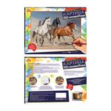 Картина по номерам 30х40 см лошади МУЛЬТИ АРТ