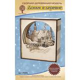 Сборная деревянная модель Чудо-Дерево Многослойная композиция-открытка Домик в деревне