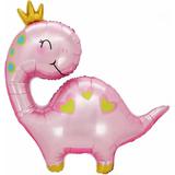 Шар (37""94 см) Фигура, Динозаврик Принцесса, Розовый, 1 шт в уп
