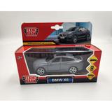 Машина металл BMW X6 длина 12 см, двери, багаж, инер, темно серый, кор. Технопарк