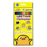 Карандаши цветные CENTRUM пластиковые Gudetama 177 мм, 12 цв., шестигранные