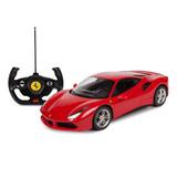 Машина р/у 1:14 Ferrari 488 GTB, цвет черный матовый, светящиеся фары 32,7*16,2*8,8 см